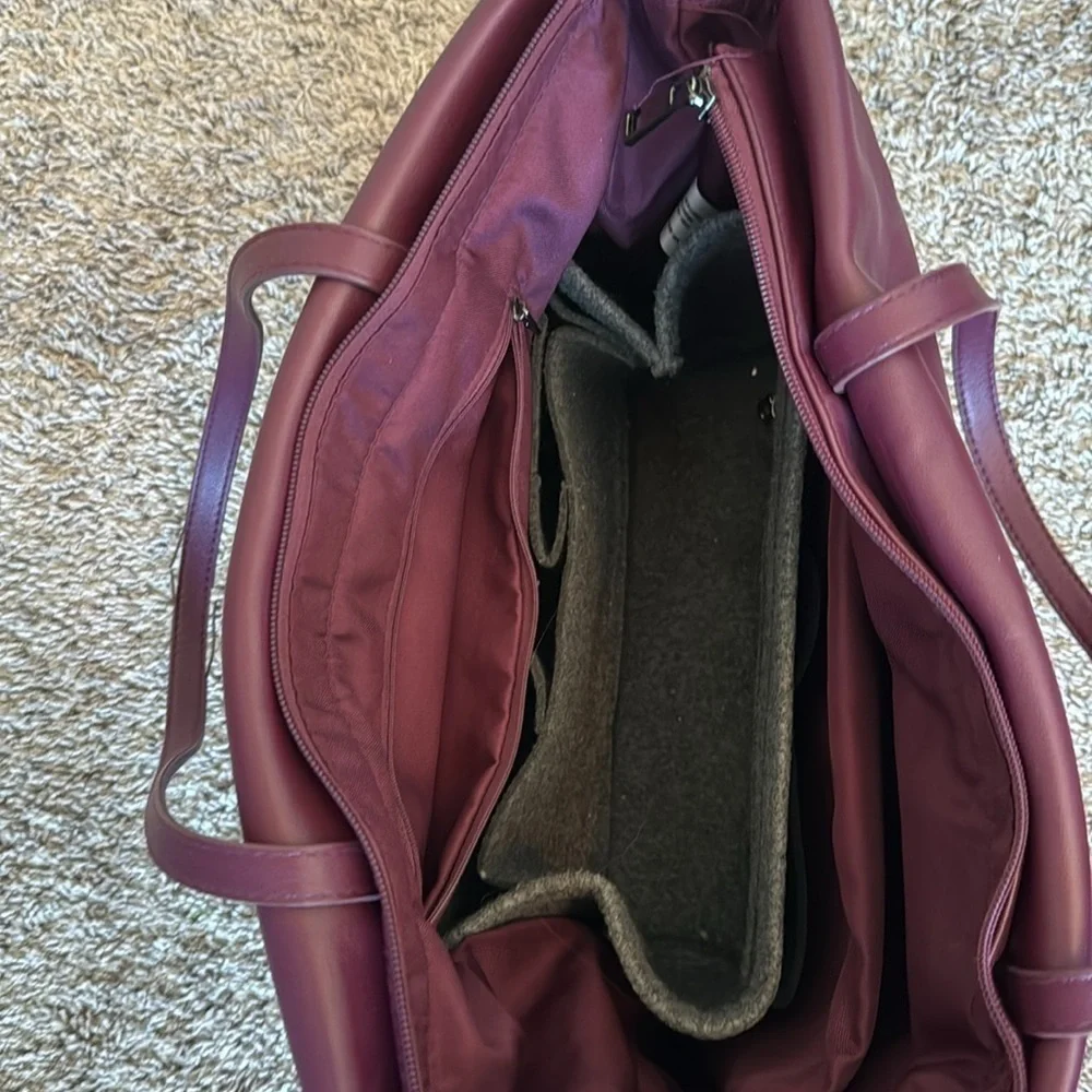 Maroon laptop bag target a new day with insert